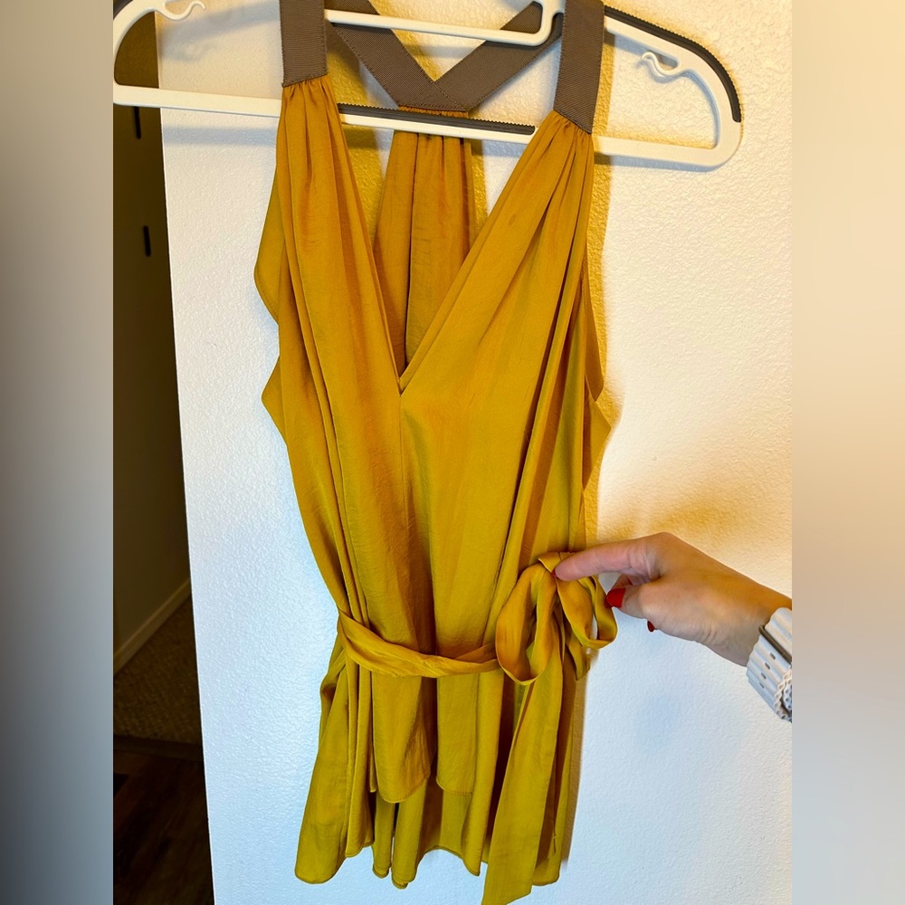 BCBGmaxazria draped halter belted top keiley